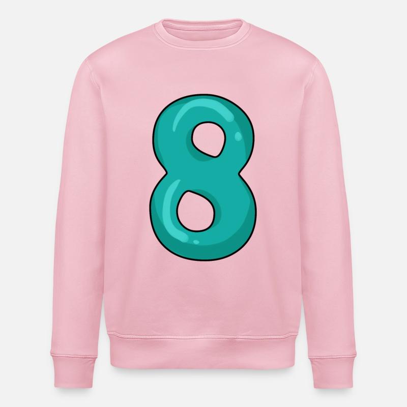 8 - Huit - Point 8 - Sweat bio ROLLER Stanley/Stella Unisexe - rose pâle