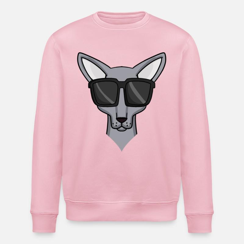 Sphynx Katze mit Sonnenbrille - Stanley/Stella Unisex Bio-Sweatshirt ROLLER - Hellrosa