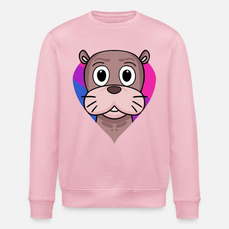 Bisexuell Seelöwe Geschenk - Stanley/Stella Unisex Bio-Sweatshirt ROLLER - Hellrosa