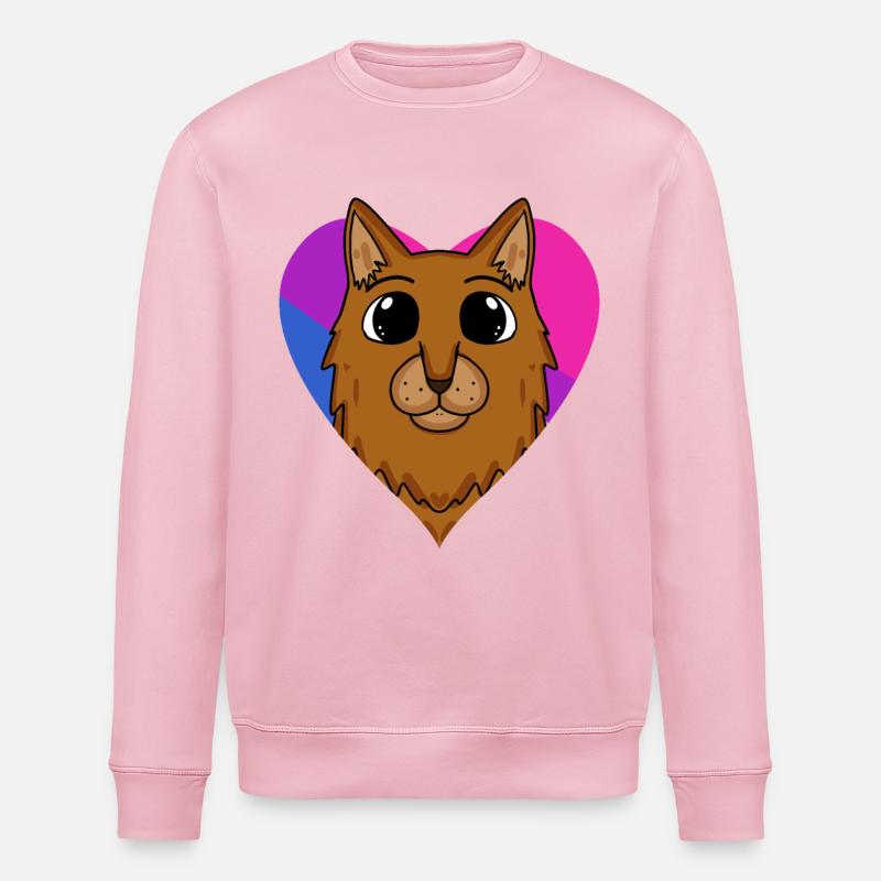 Bisexuell Somali Katze Geschenk - Stanley/Stella Unisex Bio-Sweatshirt ROLLER - Hellrosa