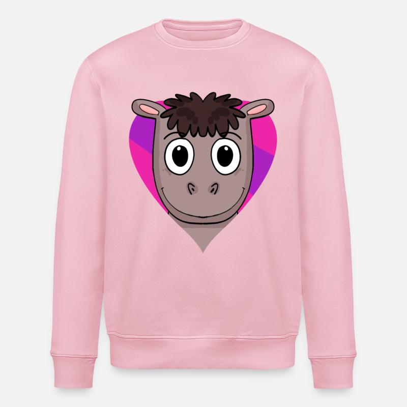 Bisexuell Pferd Geschenk - Stanley/Stella Unisex Bio-Sweatshirt ROLLER - Hellrosa