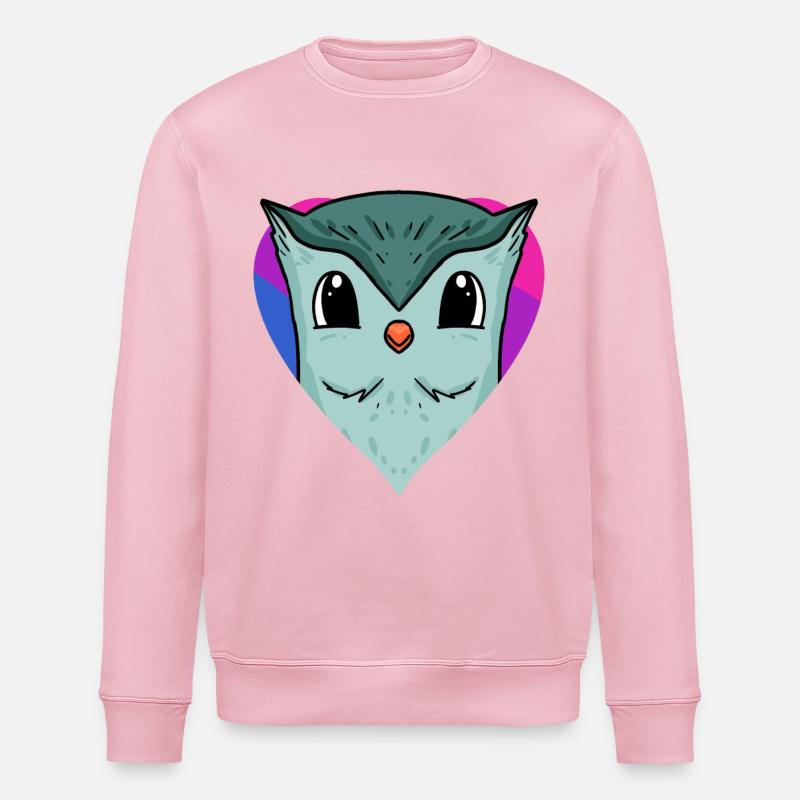 Bisexuell Eule Geschenk - Stanley/Stella Unisex Bio-Sweatshirt ROLLER - Hellrosa