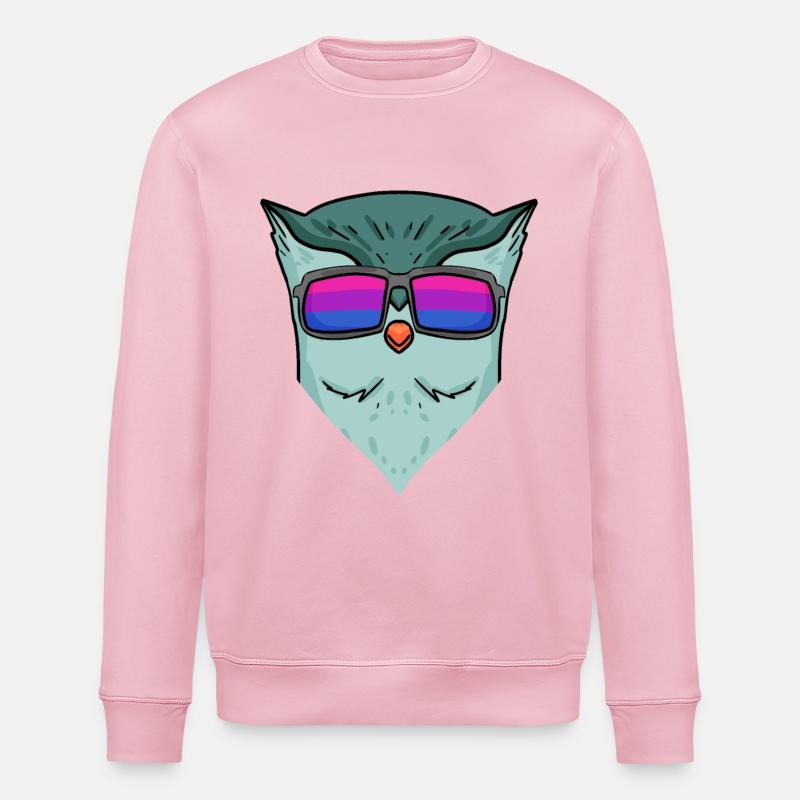 Bisexuell Eule Geschenk - Stanley/Stella Unisex Bio-Sweatshirt ROLLER - Hellrosa