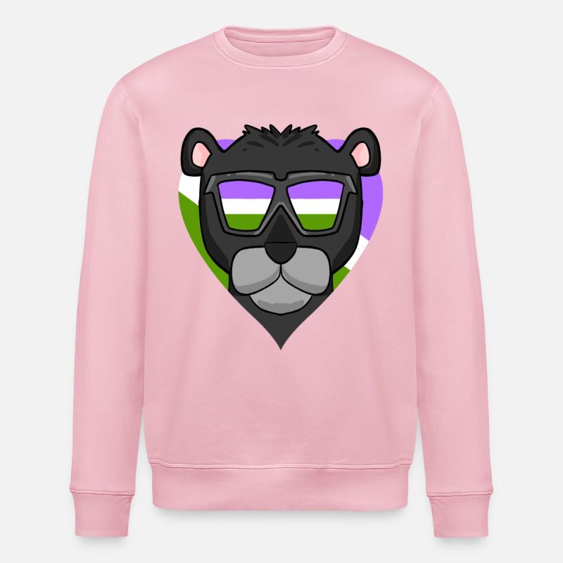 Genderqueer Schwarzer Panther - Stanley/Stella Unisex Bio-Sweatshirt ROLLER - Hellrosa
