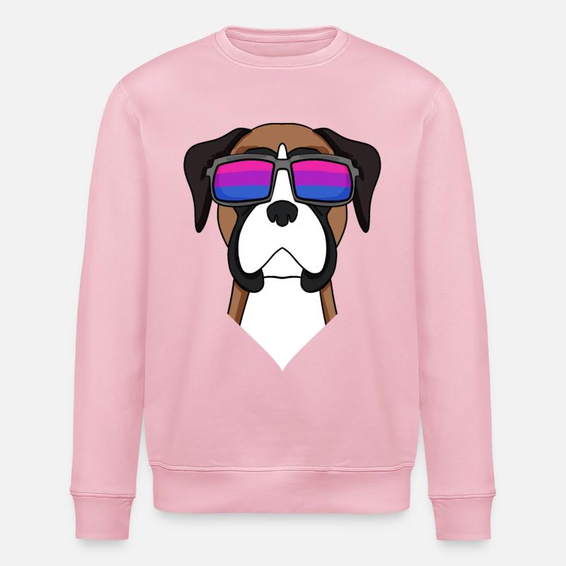Bisexuell Deutscher Boxer Hund Geschenk - Stanley/Stella Unisex Bio-Sweatshirt ROLLER - Hellrosa