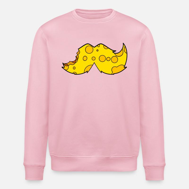 Käse Schnurrbart Bart - Stanley/Stella Unisex Bio-Sweatshirt ROLLER - Hellrosa