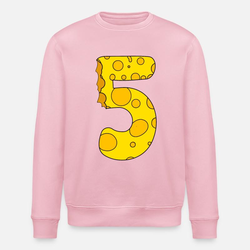 Fromage numéro 5 - Sweat bio ROLLER Stanley/Stella Unisexe - rose pâle
