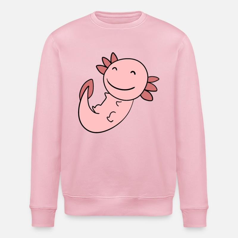 Süßes Axolotl Rosa - Stanley/Stella Unisex Bio-Sweatshirt ROLLER - Hellrosa