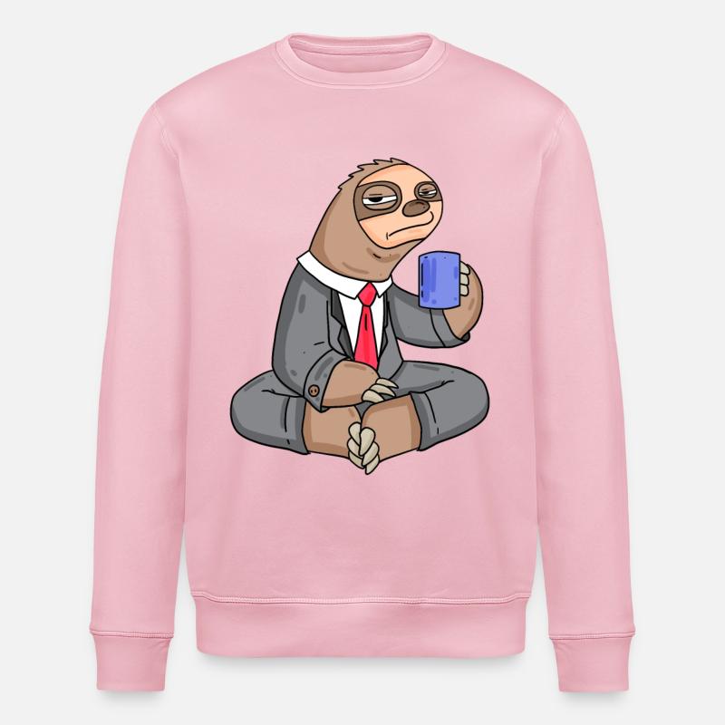 Tenue de bureau sloth - Sweat bio ROLLER Stanley/Stella Unisexe - rose pâle