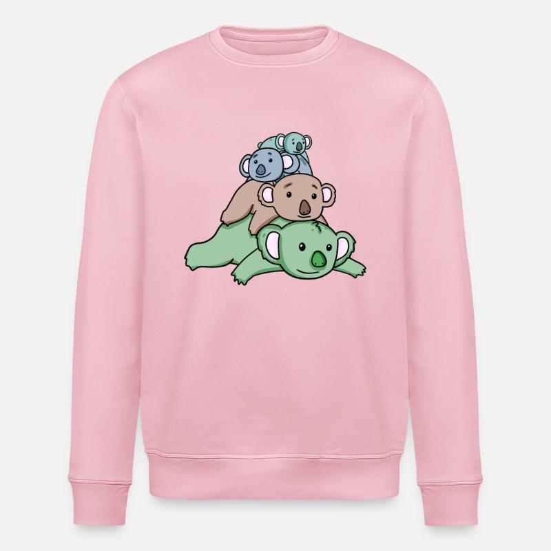 Koalas mignons - Sweat bio ROLLER Stanley/Stella Unisexe - rose pâle