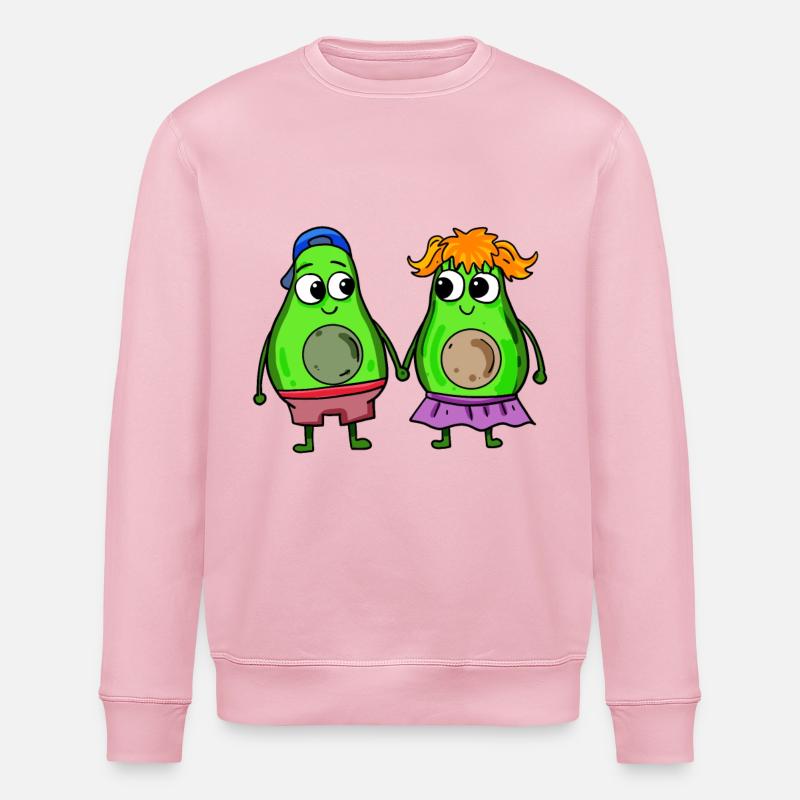 Avocado pair - Stanley/Stella ROLLER Unisex Organic Sweatshirt - cotton pink