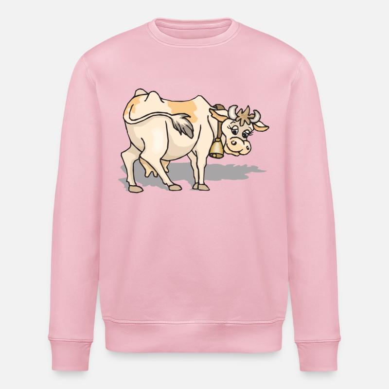 vache - Sweat bio ROLLER Stanley/Stella Unisexe - rose pâle