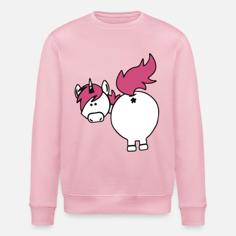 einhorn hintern - Stanley/Stella Unisex Bio-Sweatshirt ROLLER - Hellrosa