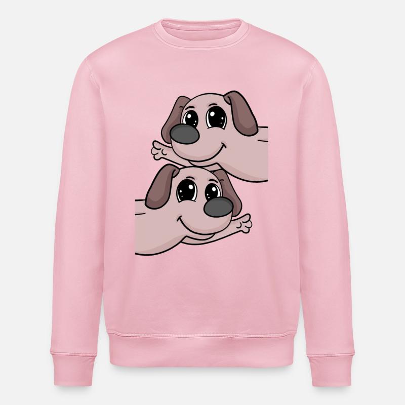 Hund hunde - Stanley/Stella Unisex Bio-Sweatshirt ROLLER - Hellrosa