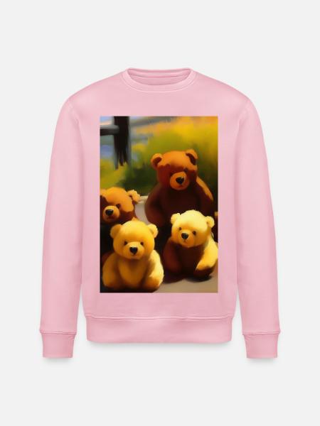 Teddybär - Stanley/Stella Unisex Bio-Sweatshirt ROLLER - Hellrosa