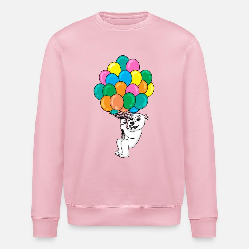 Eisbär Luftballon - Stanley/Stella Unisex Bio-Sweatshirt ROLLER - Hellrosa