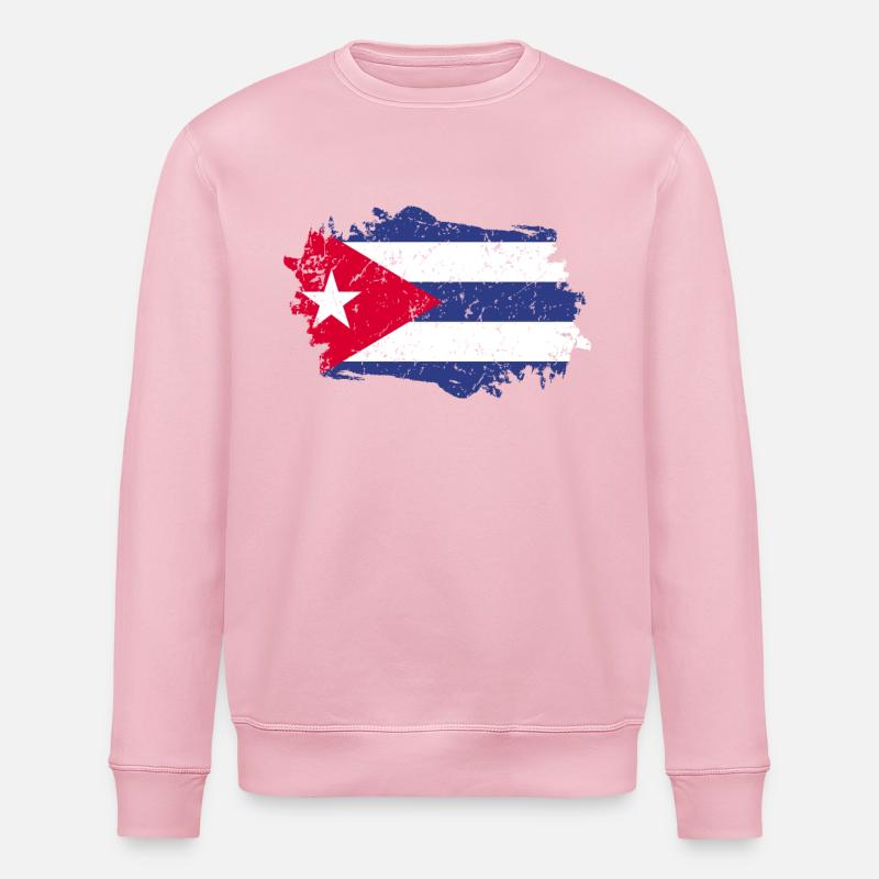 Cuba Flag Grunge Cuba Flag - Sweat bio ROLLER Stanley/Stella Unisexe - rose pâle