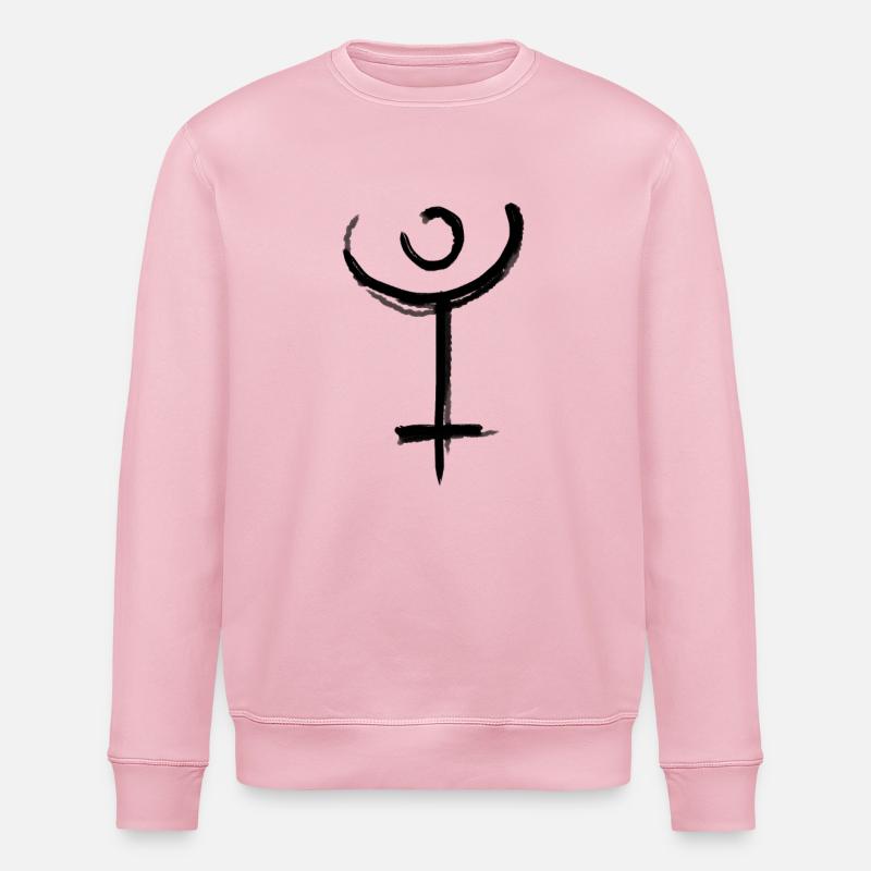 Symbole d’astrologie de Pluton - Sweat bio ROLLER Stanley/Stella Unisexe - rose pâle