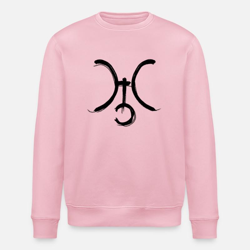 Symbole d’astrologie d’Uranus - Sweat bio ROLLER Stanley/Stella Unisexe - rose pâle
