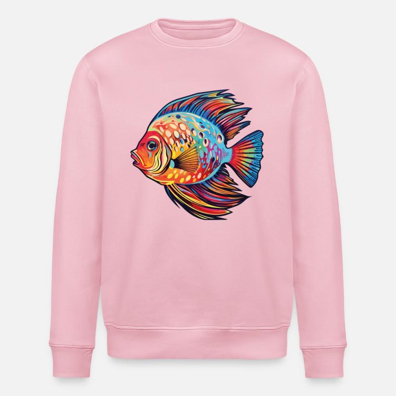 Diskusfischaquarium - Stanley/Stella Unisex Bio-Sweatshirt ROLLER - Hellrosa