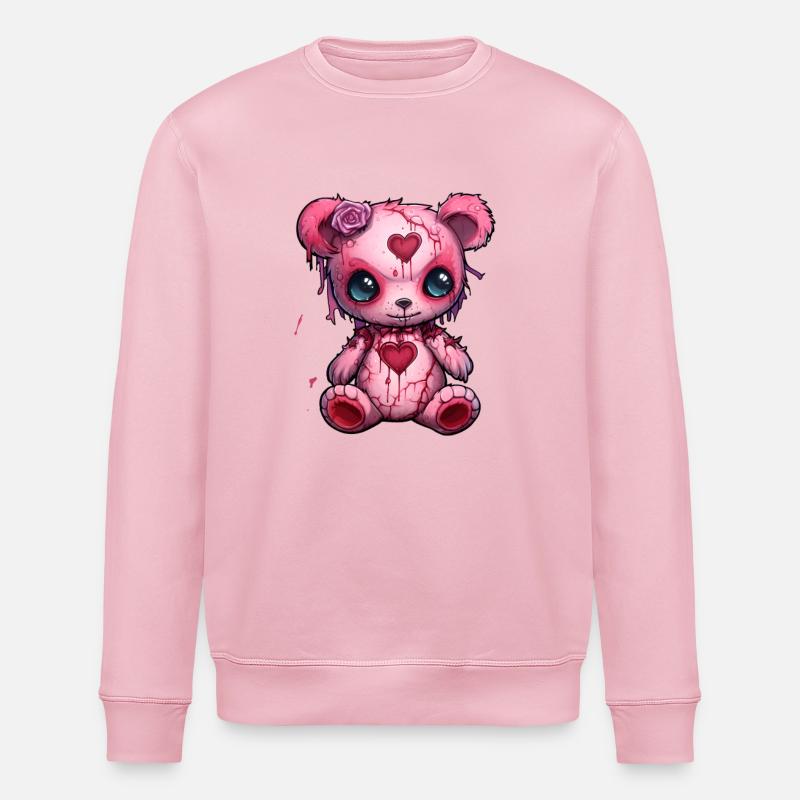 Bear Voodoo Goth Esthétique - Sweat bio ROLLER Stanley/Stella Unisexe - rose pâle