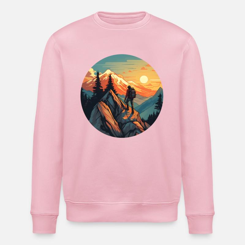 Mountaineering - Stanley/Stella ROLLER Unisex Organic Sweatshirt - cotton pink