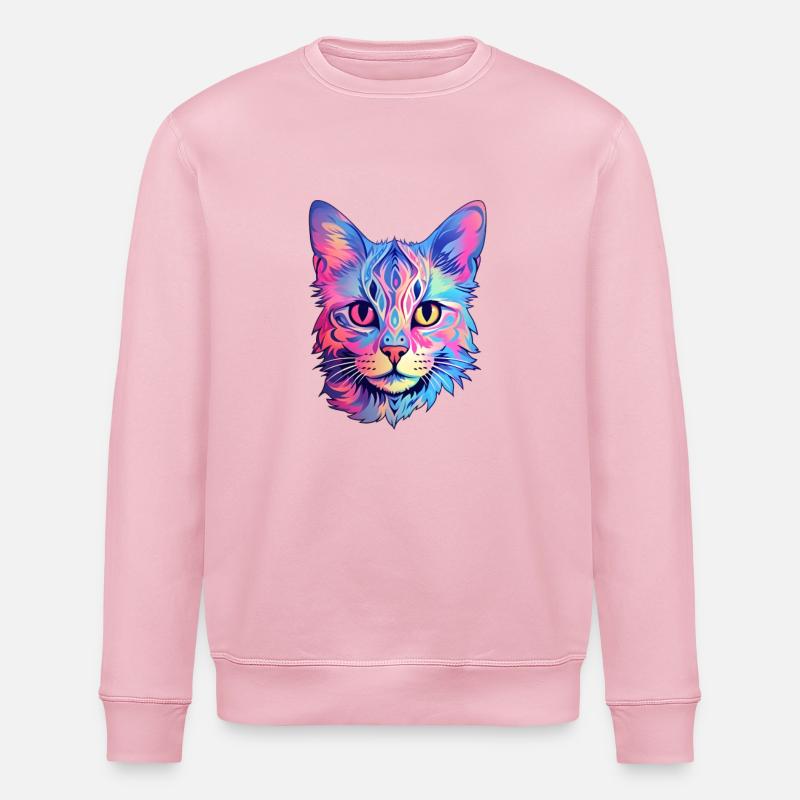Chat esthétique - Sweat bio ROLLER Stanley/Stella Unisexe - rose pâle