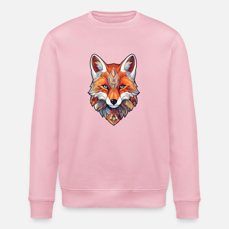 Ästhetischer Fuchs - Stanley/Stella Unisex Bio-Sweatshirt ROLLER - Hellrosa