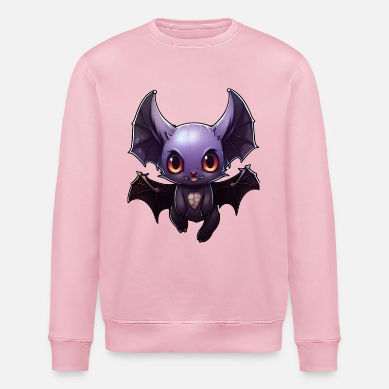 Fledermaus Anime - Stanley/Stella Unisex Bio-Sweatshirt ROLLER - Hellrosa