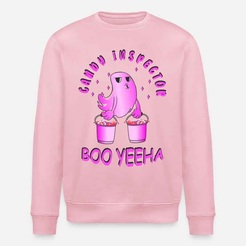 Süßigkeiten-Inspektor - Stanley/Stella Unisex Bio-Sweatshirt ROLLER - Hellrosa