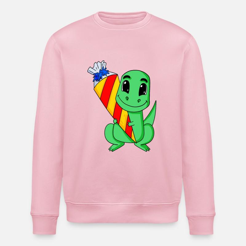 Education dinosaur 1 class - Stanley/Stella ROLLER Unisex Organic Sweatshirt - cotton pink