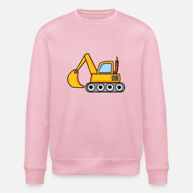 Véhicule de chantier d'excavatrice - Sweat bio ROLLER Stanley/Stella Unisexe - rose pâle