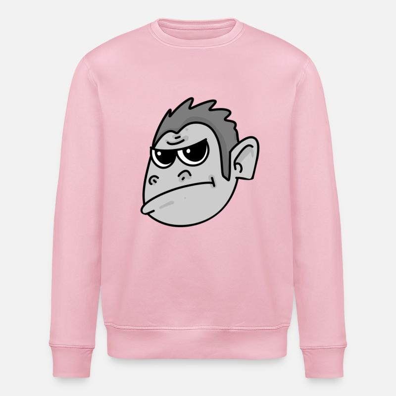 Tête de gorille - Sweat bio ROLLER Stanley/Stella Unisexe - rose pâle