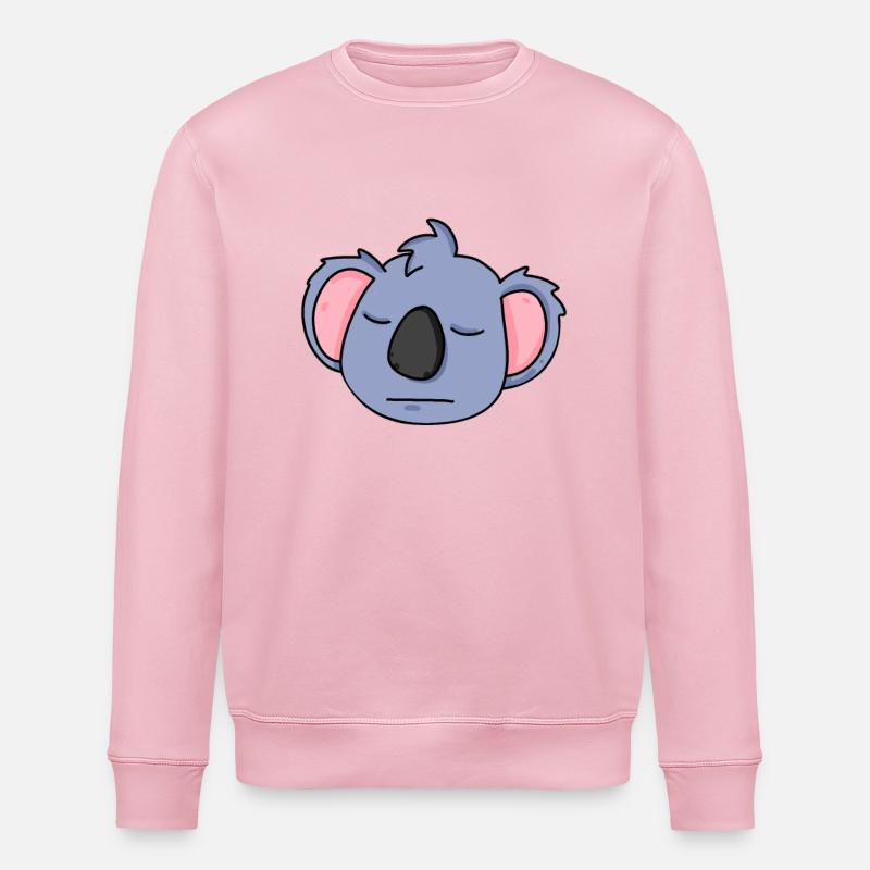Koala Head - Stanley/Stella ROLLER Unisex Organic Sweatshirt - cotton pink