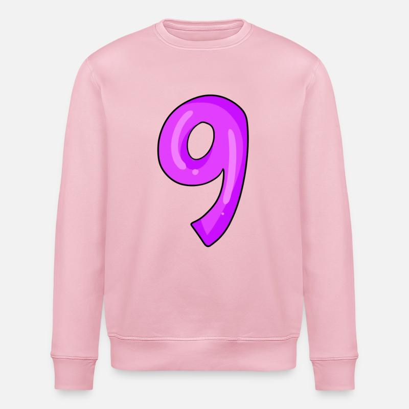 Nummer 9 - Stanley/Stella Unisex Bio-Sweatshirt ROLLER - Hellrosa
