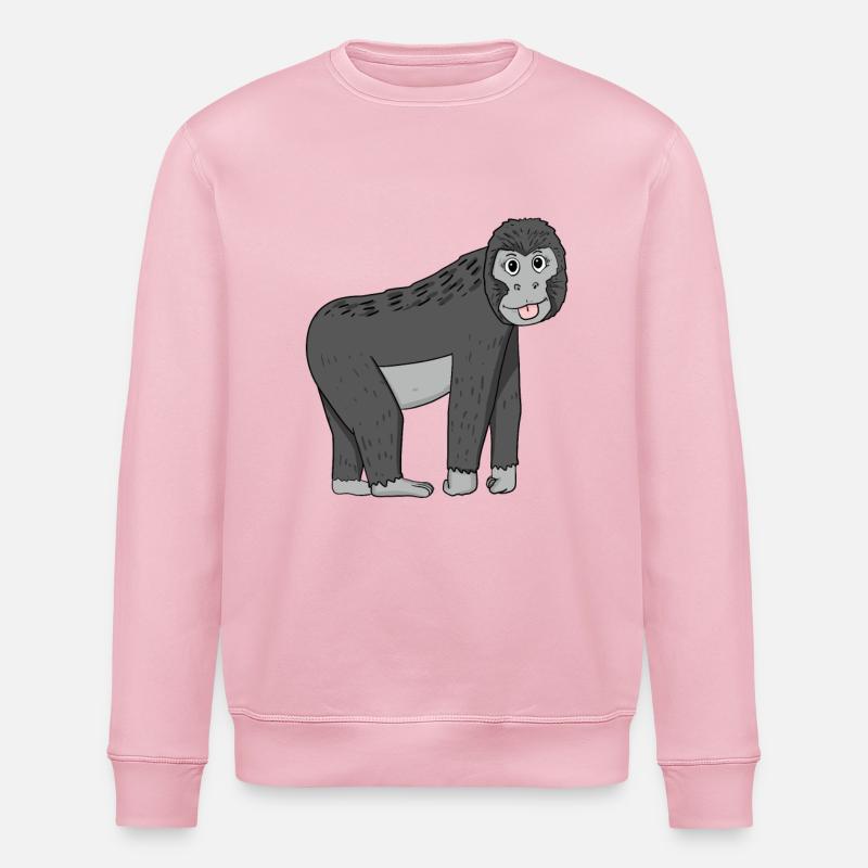 Gorille - Sweat bio ROLLER Stanley/Stella Unisexe - rose pâle