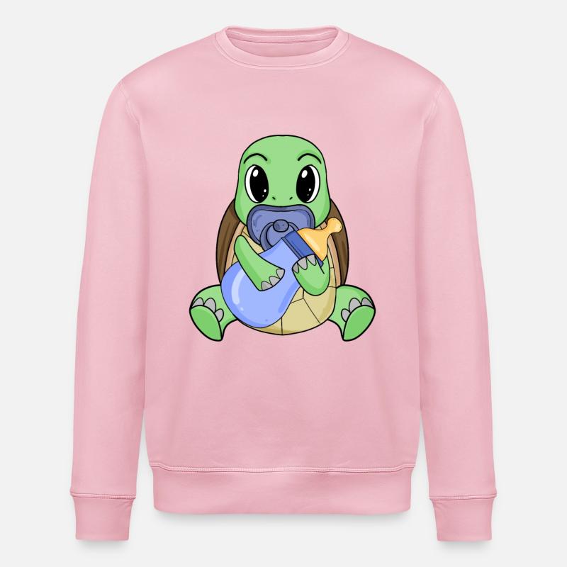 Baby Schildkröte - Stanley/Stella Unisex Bio-Sweatshirt ROLLER - Hellrosa