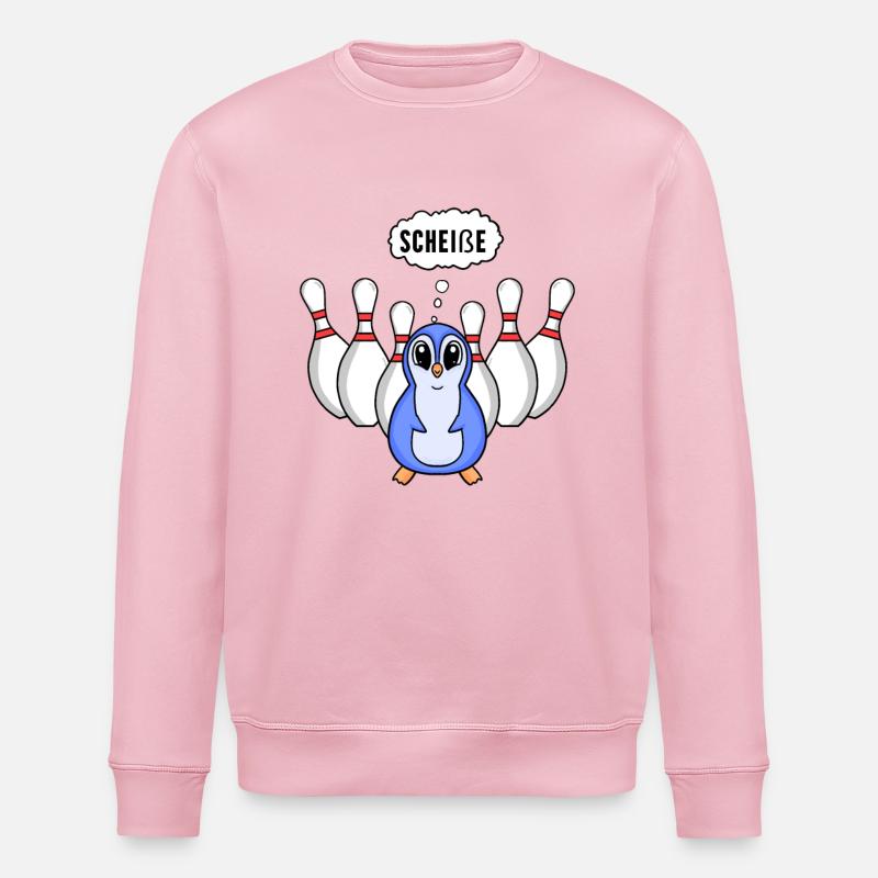 Kegel Pinguin Bowling - Stanley/Stella Unisex Bio-Sweatshirt ROLLER - Hellrosa