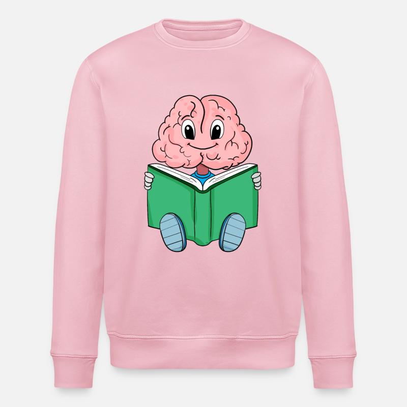 Brain reading - Stanley/Stella ROLLER Unisex Organic Sweatshirt - cotton pink