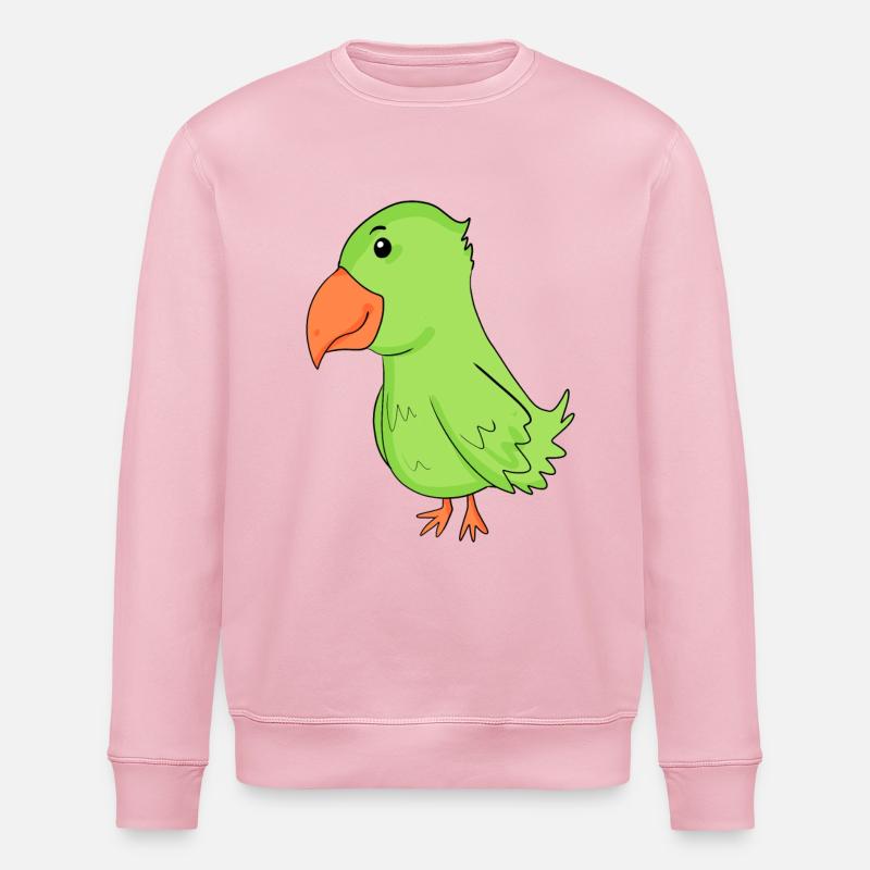 Perroquet - Sweat bio ROLLER Stanley/Stella Unisexe - rose pâle