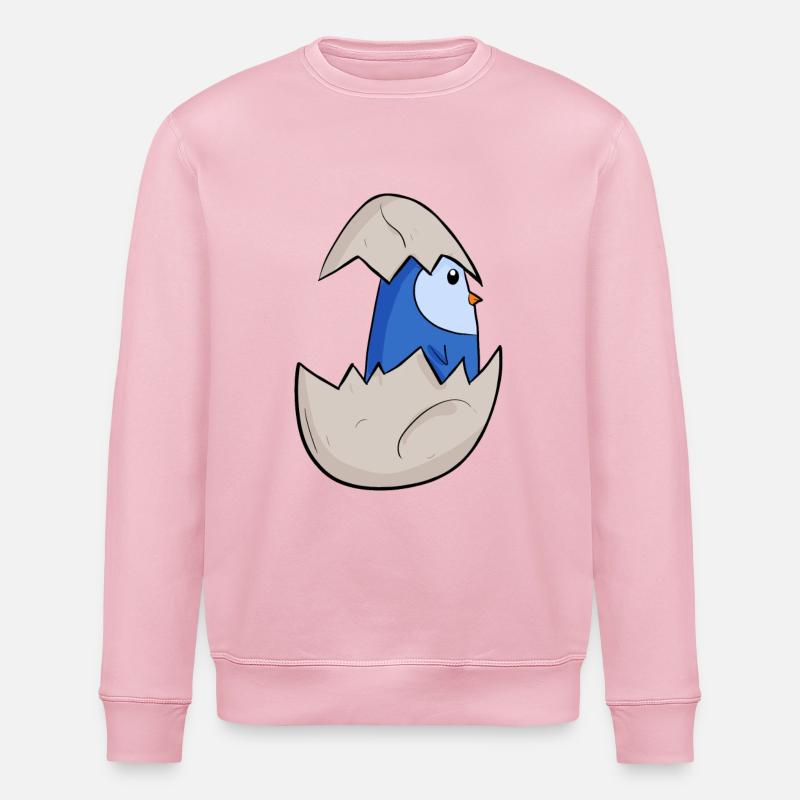 Baby Penguin - Stanley/Stella ROLLER Unisex Organic Sweatshirt - cotton pink