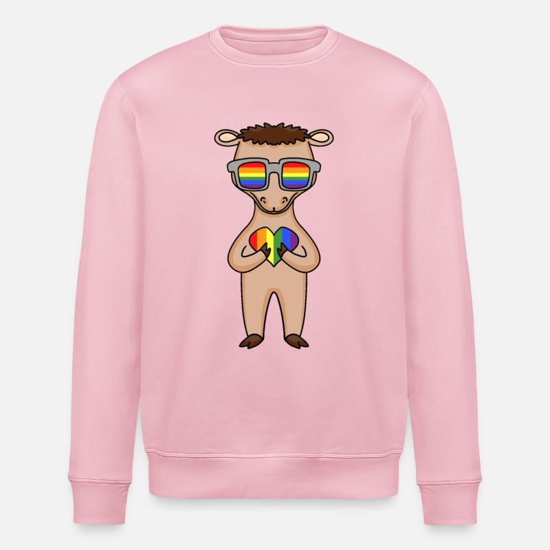 LGBT Animal Camel Arc-en-ciel - Sweat bio ROLLER Stanley/Stella Unisexe - rose pâle