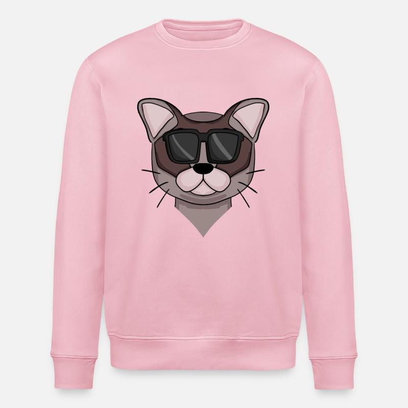 Chat de Birmanie - Sweat bio ROLLER Stanley/Stella Unisexe - rose pâle