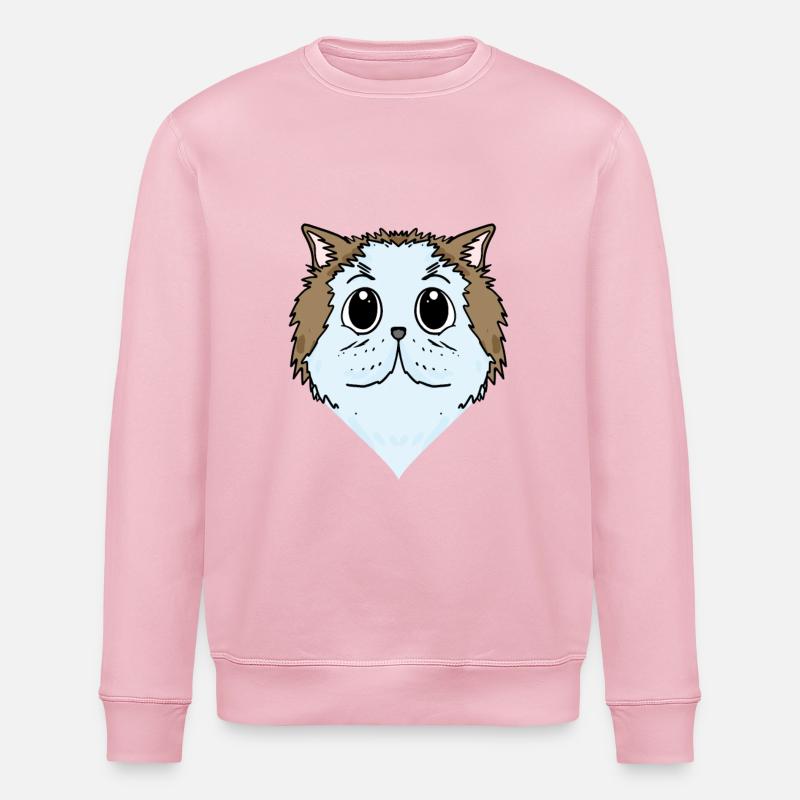 Perserkatze Katzenrasse Katze - Stanley/Stella Unisex Bio-Sweatshirt ROLLER - Hellrosa