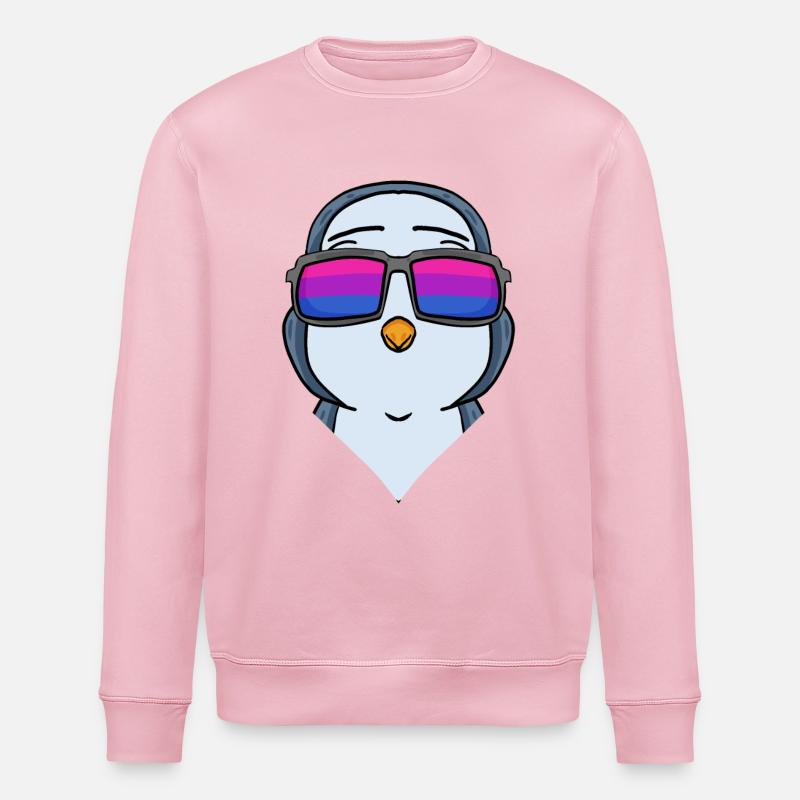 Bisexuell Pinguin Geschenk - Stanley/Stella Unisex Bio-Sweatshirt ROLLER - Hellrosa