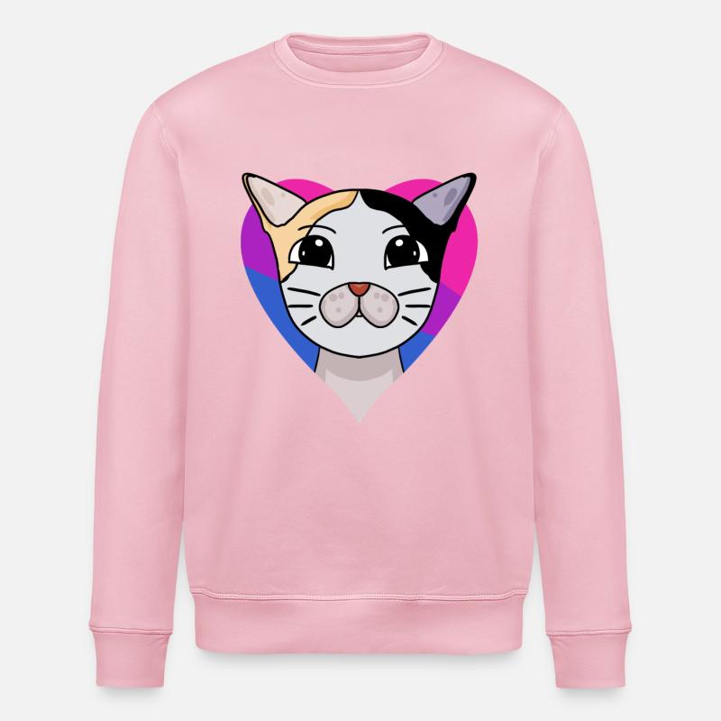 Cadeau bisexuel japonais Bobtail Cat - Sweat bio ROLLER Stanley/Stella Unisexe - rose pâle
