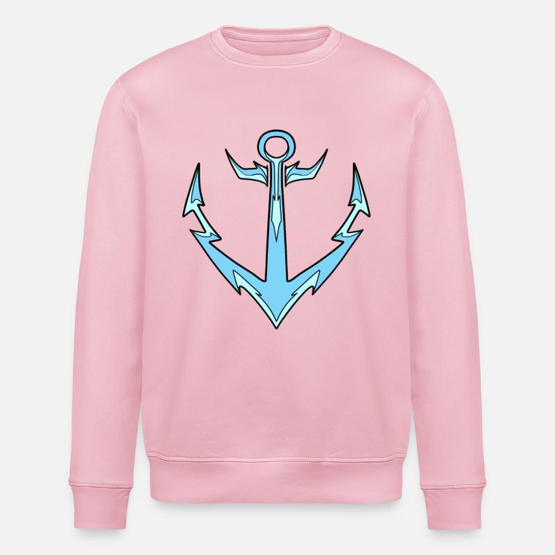 Anchor light blue - Stanley/Stella ROLLER Unisex Organic Sweatshirt - cotton pink