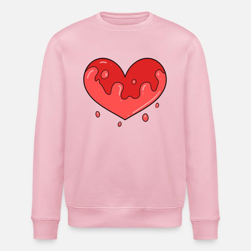 Herz Blut - Stanley/Stella Unisex Bio-Sweatshirt ROLLER - Hellrosa
