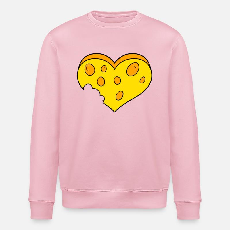 Käse Herz - Stanley/Stella Unisex Bio-Sweatshirt ROLLER - Hellrosa