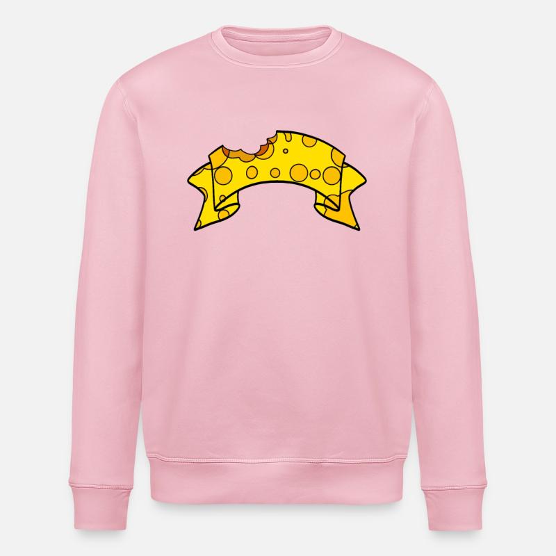 Cheese banners - Stanley/Stella ROLLER Unisex Organic Sweatshirt - cotton pink